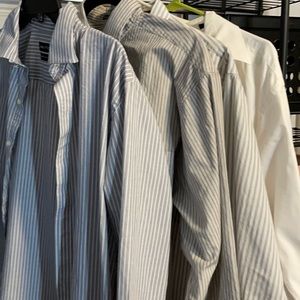 4 mens dress shirts sz 16 32/33. washed and ironed post if u need more pictures
